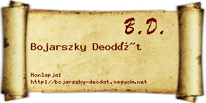Bojarszky Deodát névjegykártya